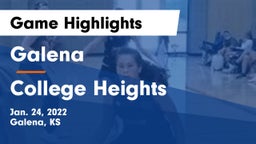 Galena  vs College Heights Game Highlights - Jan. 24, 2022