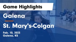 Galena  vs St. Mary's-Colgan  Game Highlights - Feb. 10, 2023