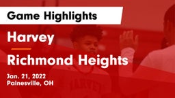 Harvey  vs Richmond Heights  Game Highlights - Jan. 21, 2022
