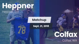 Matchup: Heppner  vs. Colfax  2018