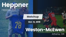 Matchup: Heppner  vs. Weston-McEwen  2018