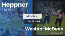 Matchup: Heppner  vs. Weston-McEwen  2019