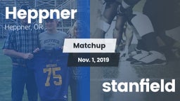 Matchup: Heppner  vs. stanfield 2019
