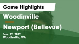Woodinville vs Newport  (Bellevue) Game Highlights - Jan. 29, 2019