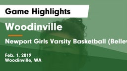 Woodinville vs Newport  Girls Varsity Basketball (Bellevue, WA) Game Highlights - Feb. 1, 2019