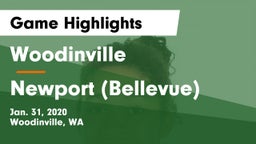 Woodinville vs Newport  (Bellevue) Game Highlights - Jan. 31, 2020