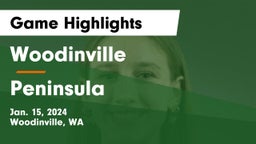 Woodinville vs Peninsula  Game Highlights - Jan. 15, 2024