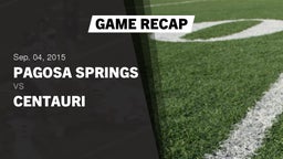 Recap: Pagosa Springs  vs. Centauri  2015