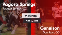 Matchup: Pagosa Springs High vs. Gunnison  2016