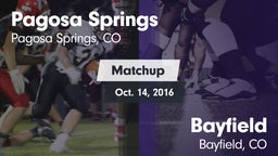 Matchup: Pagosa Springs High vs. Bayfield  2016