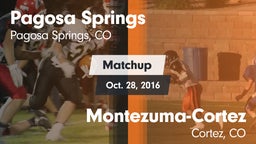 Matchup: Pagosa Springs High vs. Montezuma-Cortez  2016