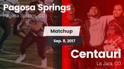 Matchup: Pagosa Springs High vs. Centauri  2017