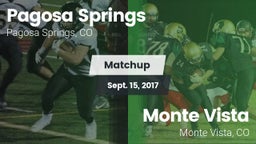 Matchup: Pagosa Springs High vs. Monte Vista  2017