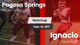 Matchup: Pagosa Springs High vs. Ignacio  2017