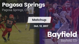 Matchup: Pagosa Springs High vs. Bayfield  2017
