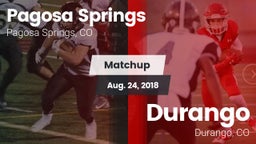 Matchup: Pagosa Springs High vs. Durango  2018