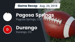 Recap: Pagosa Springs  vs. Durango  2018