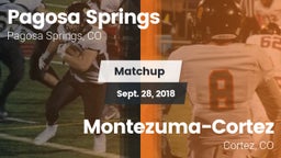 Matchup: Pagosa Springs High vs. Montezuma-Cortez  2018