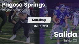 Matchup: Pagosa Springs High vs. Salida  2018