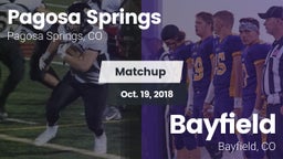 Matchup: Pagosa Springs High vs. Bayfield  2018