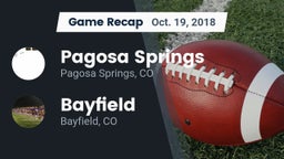 Recap: Pagosa Springs  vs. Bayfield  2018