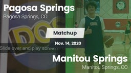 Matchup: Pagosa Springs High vs. Manitou Springs  2020