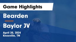 Bearden  vs Baylor JV Game Highlights - April 20, 2024