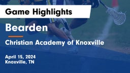 Bearden  vs Christian Academy of Knoxville Game Highlights - April 15, 2024