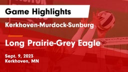 Kerkhoven-Murdock-Sunburg  vs Long Prairie-Grey Eagle  Game Highlights - Sept. 9, 2023