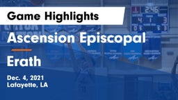 Ascension Episcopal  vs Erath  Game Highlights - Dec. 4, 2021