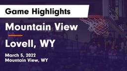 Mountain View  vs Lovell, WY Game Highlights - March 5, 2022