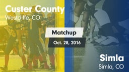 Matchup: Custer County High vs. Simla  2016