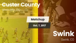 Matchup: Custer County High vs. Swink  2017