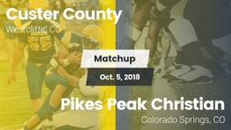 Matchup: Custer County High vs. Pikes Peak Christian  2018