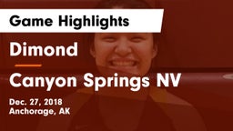 Dimond  vs Canyon Springs NV Game Highlights - Dec. 27, 2018