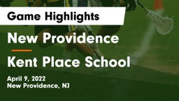 New Providence  vs Kent Place School Game Highlights - April 9, 2022