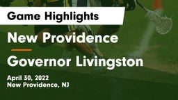 New Providence  vs Governor Livingston  Game Highlights - April 30, 2022