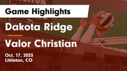 Dakota Ridge  vs Valor Christian  Game Highlights - Oct. 17, 2023