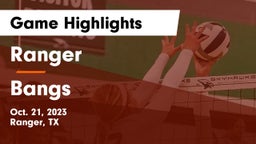 Ranger  vs Bangs  Game Highlights - Oct. 21, 2023