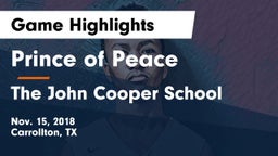 Prince of Peace  vs The John Cooper School Game Highlights - Nov. 15, 2018