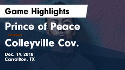 Prince of Peace  vs Colleyville Cov. Game Highlights - Dec. 14, 2018