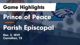 Prince of Peace  vs Parish Episcopal  Game Highlights - Dec. 3, 2019