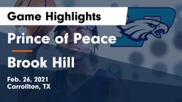 Prince of Peace  vs Brook Hill   Game Highlights - Feb. 26, 2021