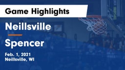 Neillsville  vs Spencer  Game Highlights - Feb. 1, 2021