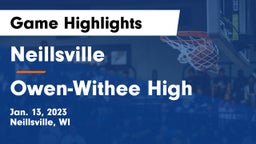 Neillsville  vs Owen-Withee High Game Highlights - Jan. 13, 2023