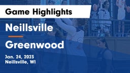 Neillsville  vs Greenwood  Game Highlights - Jan. 24, 2023