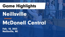 Neillsville  vs McDonell Central  Game Highlights - Feb. 18, 2023