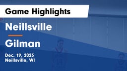 Neillsville  vs Gilman  Game Highlights - Dec. 19, 2023