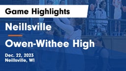 Neillsville  vs Owen-Withee High Game Highlights - Dec. 22, 2023