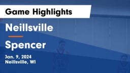 Neillsville  vs Spencer  Game Highlights - Jan. 9, 2024